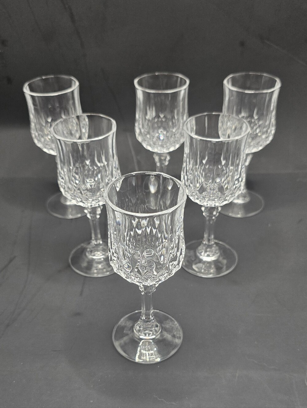 Set of 6 Vintage Cristal d'Arques-Durand Cordial / Shot Glasses 4.5" - 2oz each